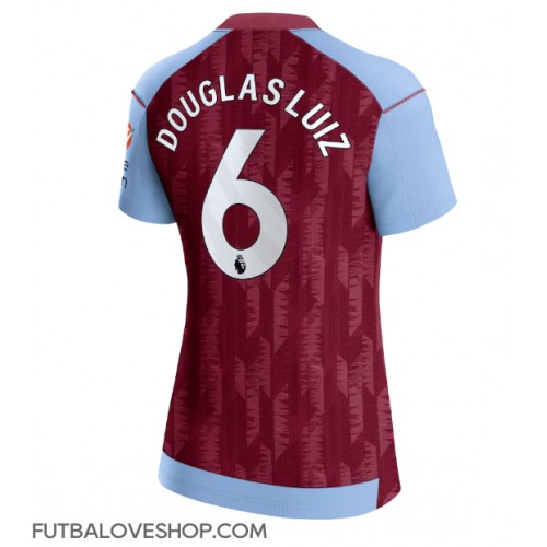 Dres Aston Villa Douglas Luiz #6 Domáci pre Ženy 2023-24 Krátky Rukáv